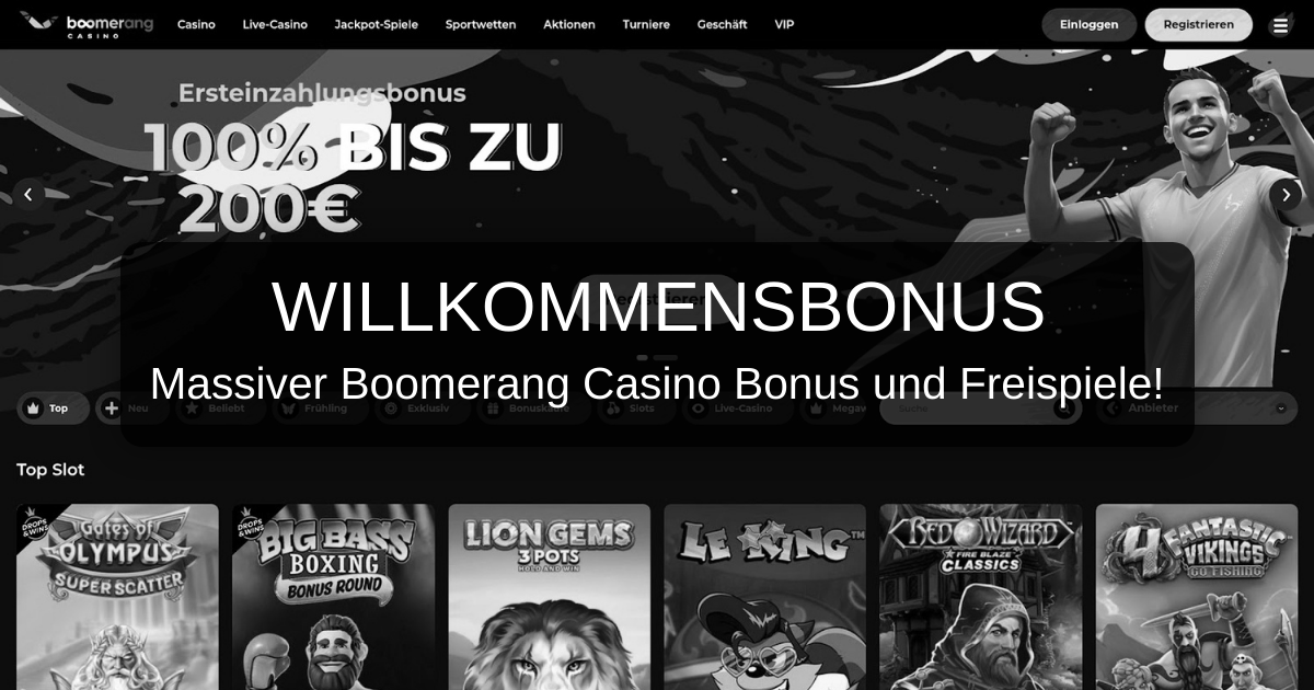 Boomerang Casino Bonus - Beste Angebote 2026 Deutschland